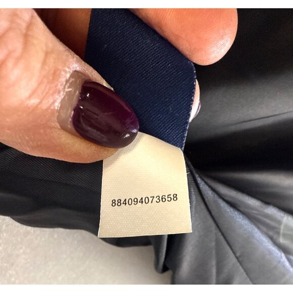 Chaps Jacket Black Velveteen Quilt Diamond Print Buttons Pockets Lined Size 3X - Picture 14 of 16